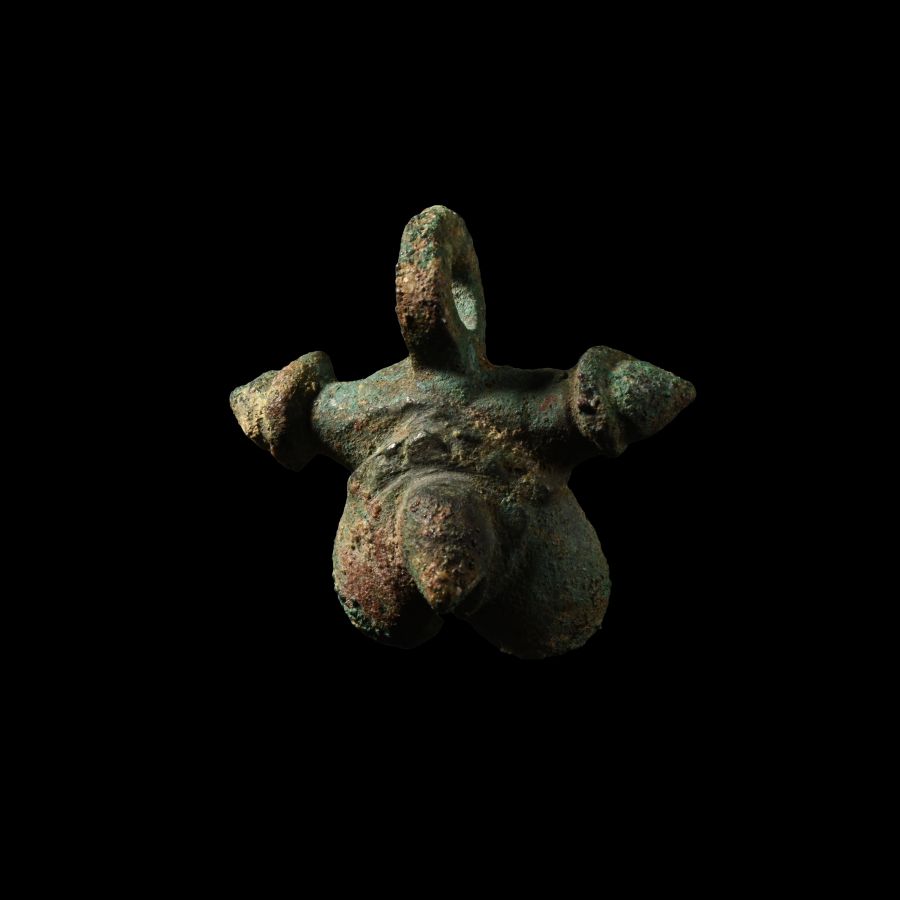 Roman Bronze Phallic Amulet
