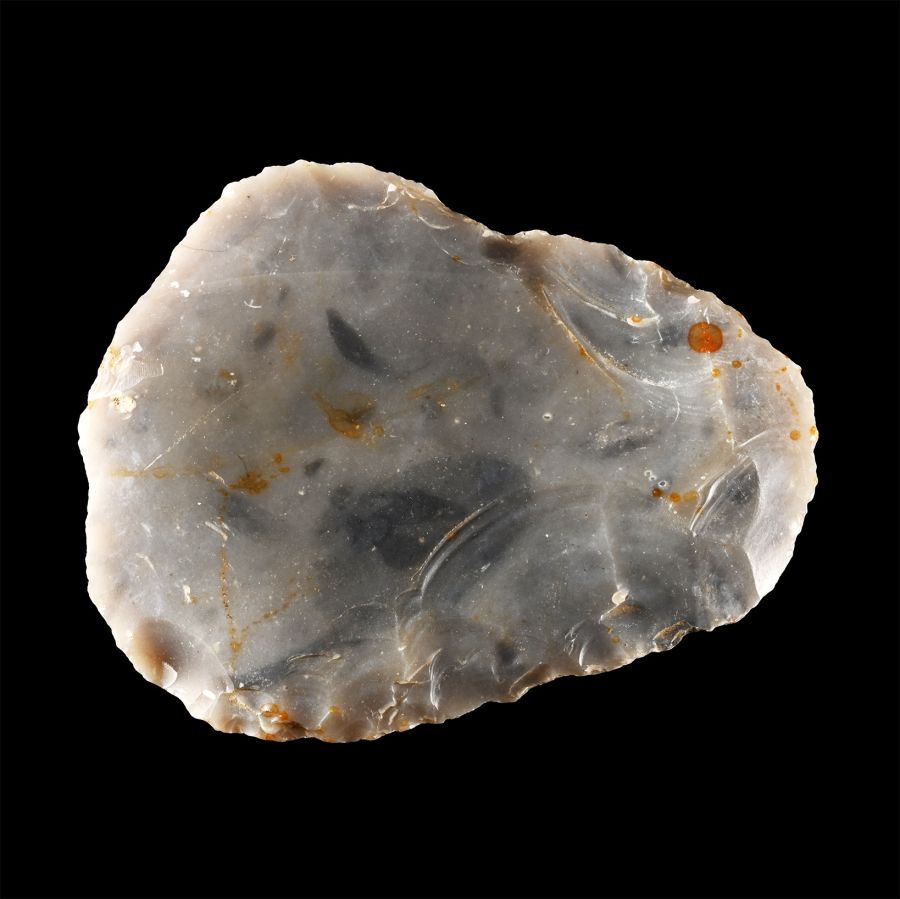 Stone Age Knapped Flint Scraper Implement