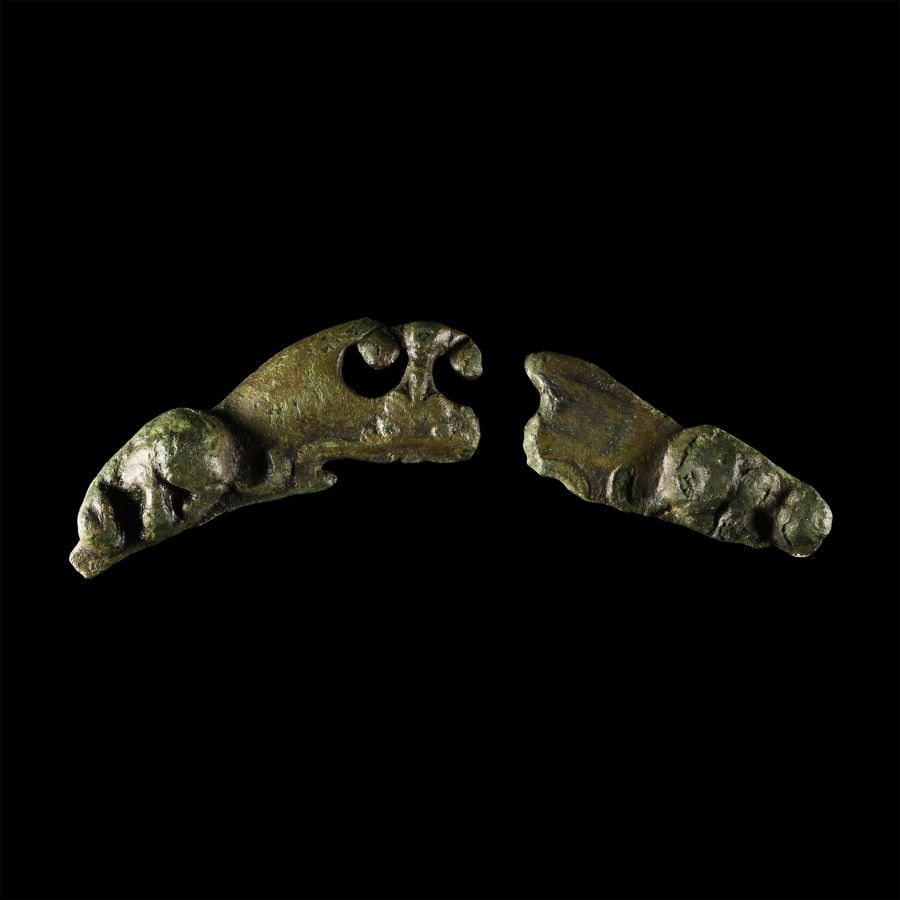 Roman Bronze Apex Mount with Felines
