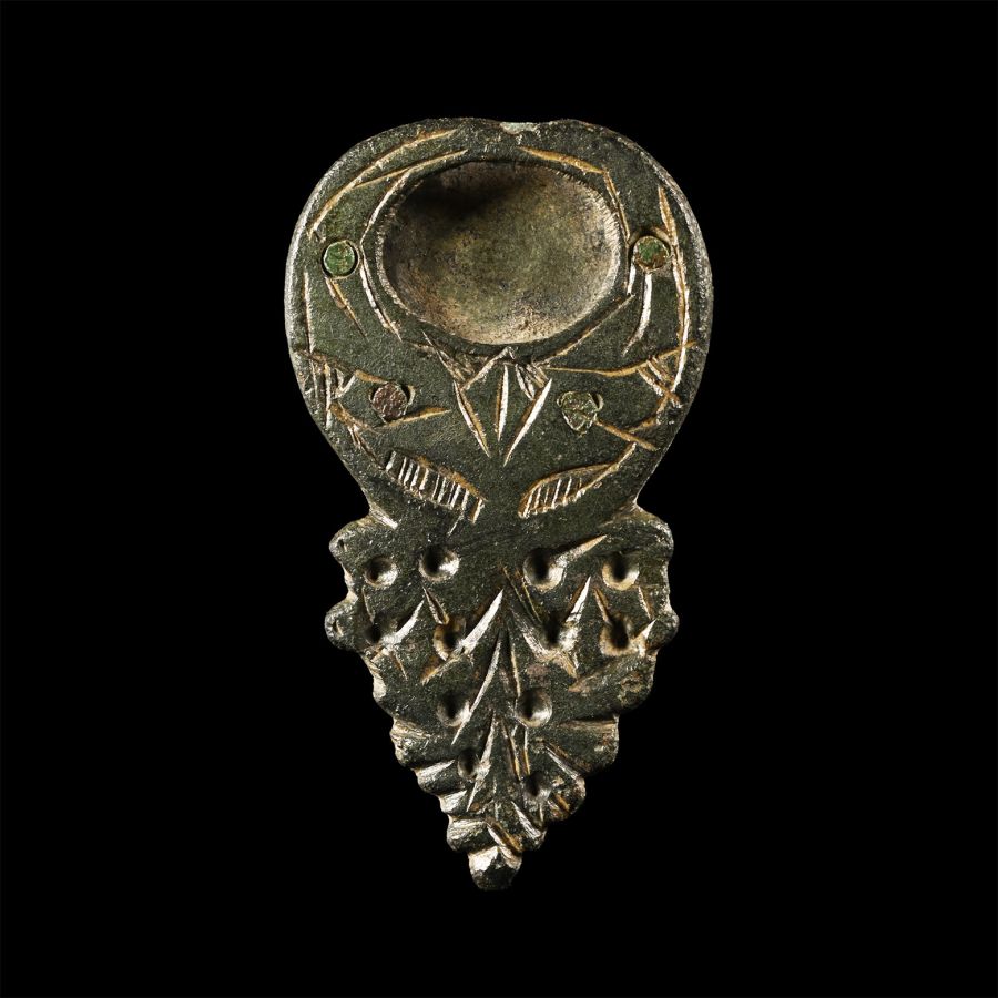 Medieval Bronze Belt End