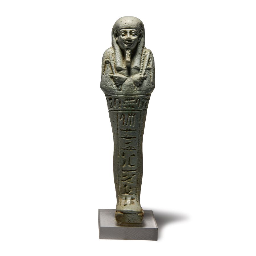 Egyptian Pale Blue Faience Shabti for Padiosiris