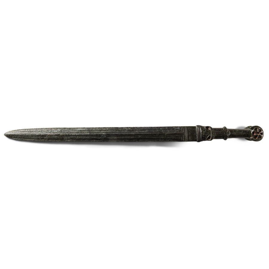 Pre-Achaemenid Bronze Short Sword with Bifurcated Pommel