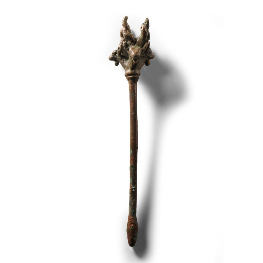 Luristan Bronze Implement with Antelope Heads