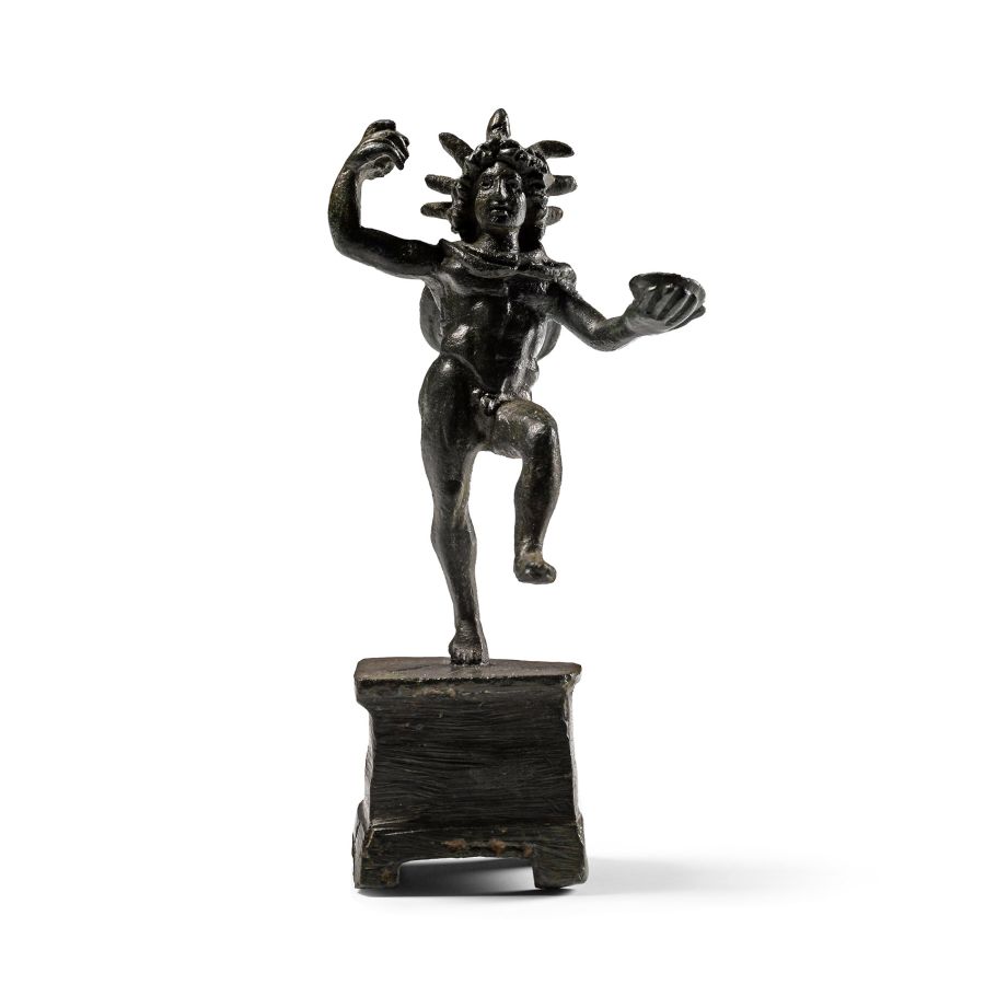 Roman Bronze Dancing Sol Statuette