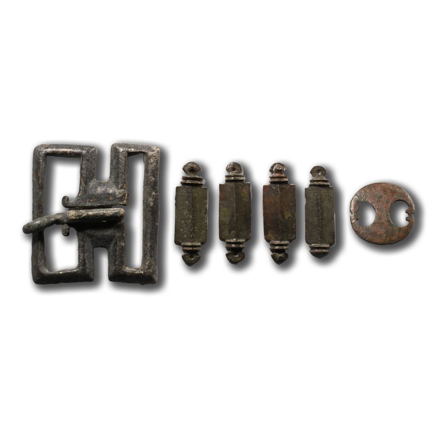 Roman Military Horse Harness Belt Fitting Group