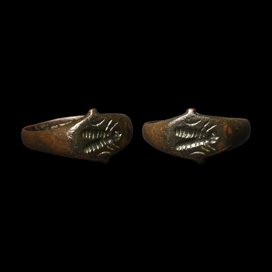 Roman Bronze Ring with Artemis Bee