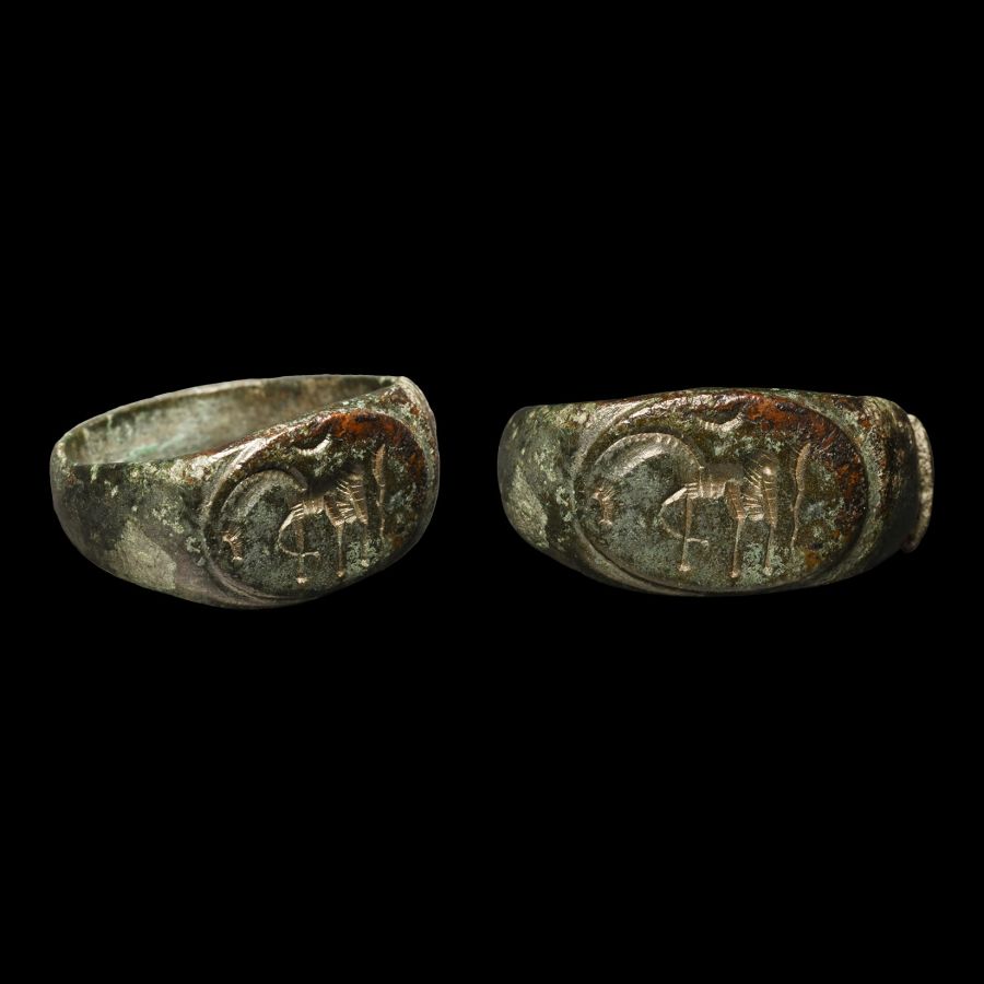 Roman Bronze Ring with Horse