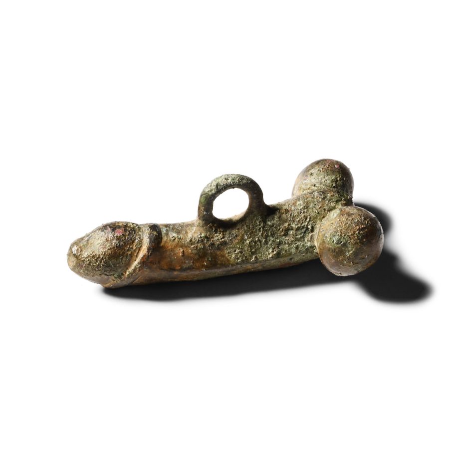 Roman Bronze Phallic Pendant