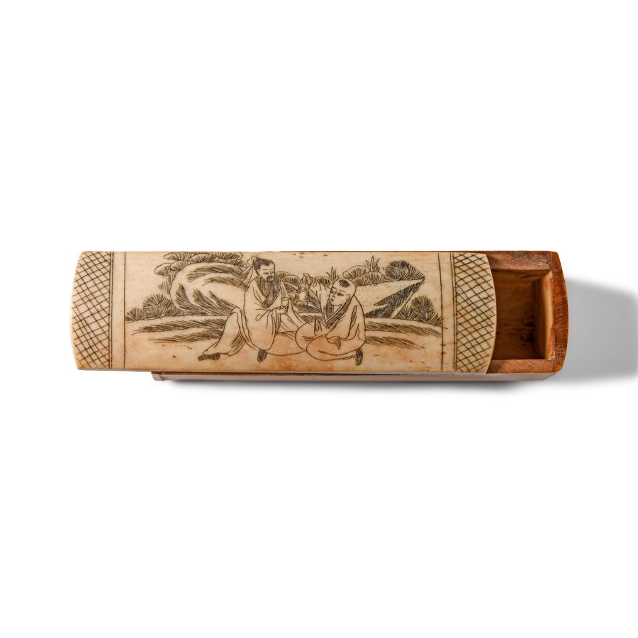 Chinese Carved Bone Snuff Box