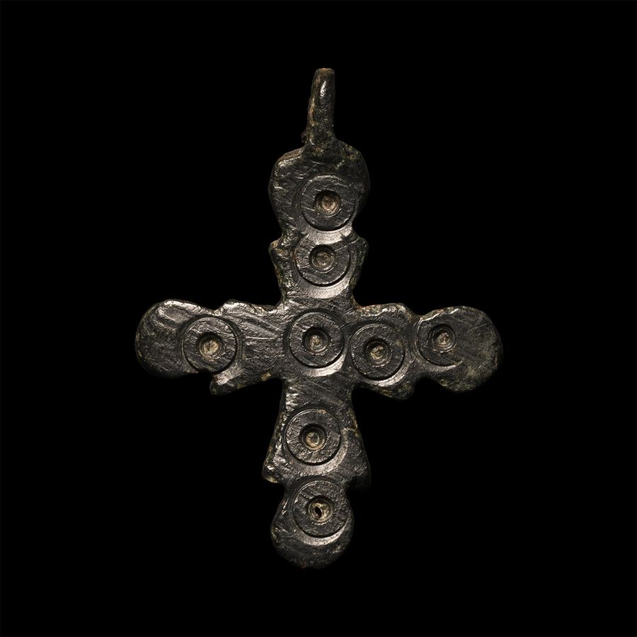 Byzantine Bronze Cross Pendant