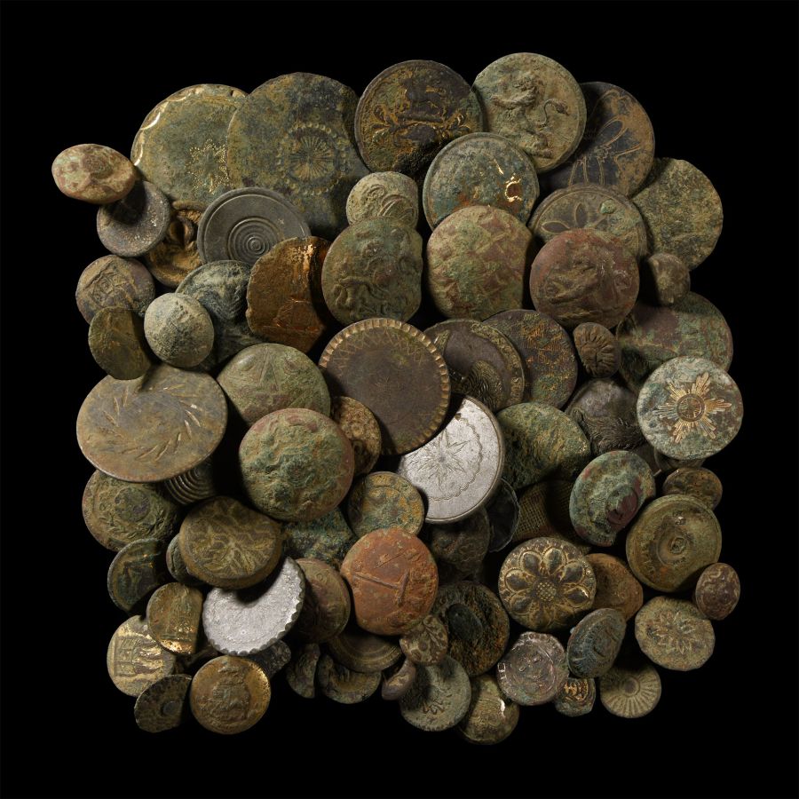 Post Medieval Bronze Livery and Other Button Collection