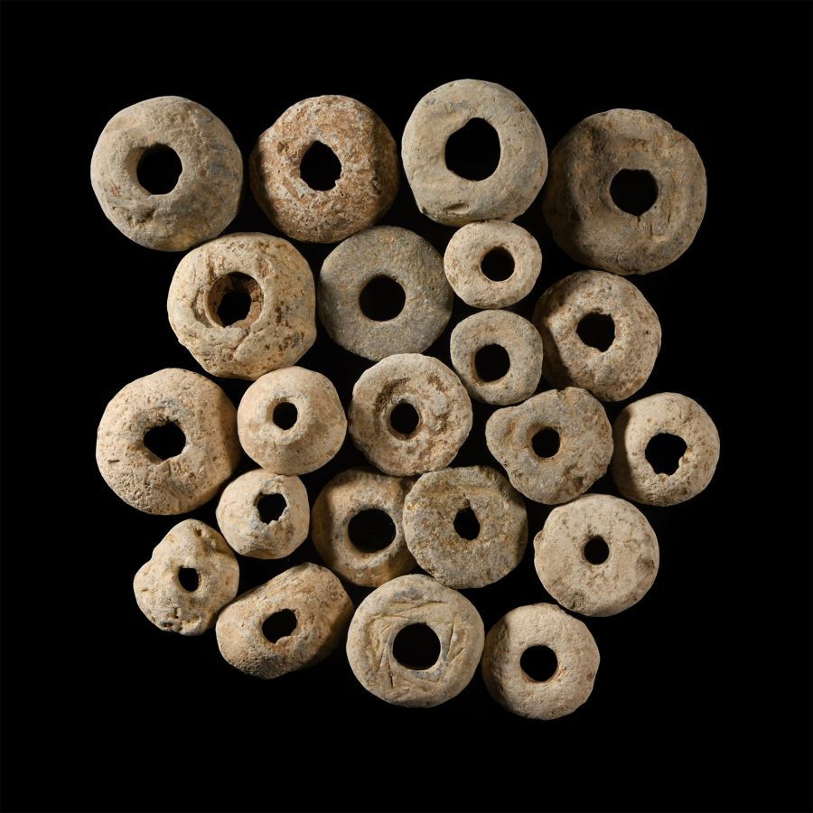 Medieval Lead Spindle Whorl Weight Group