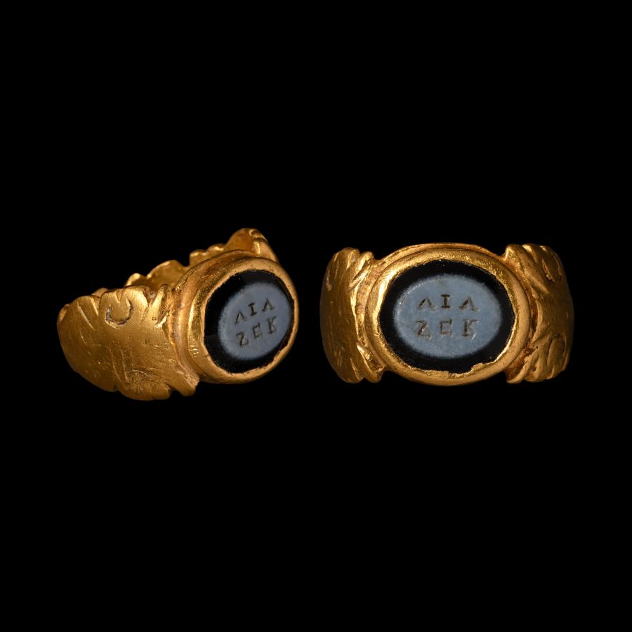 Roman Gold Ring with Gemstone for Servius