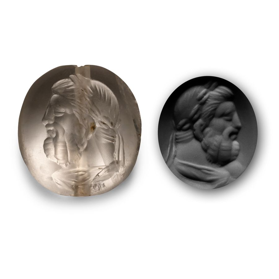 Rock Crystal Stamp Seal with Head
