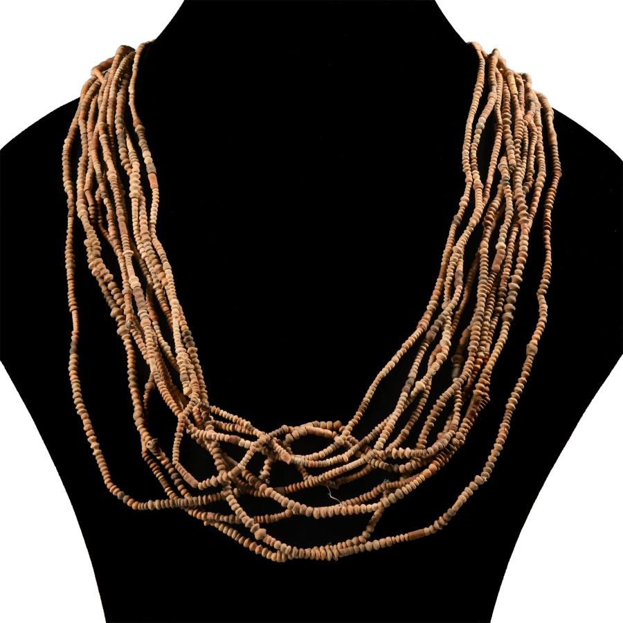 West African Terracotta Bead String Group