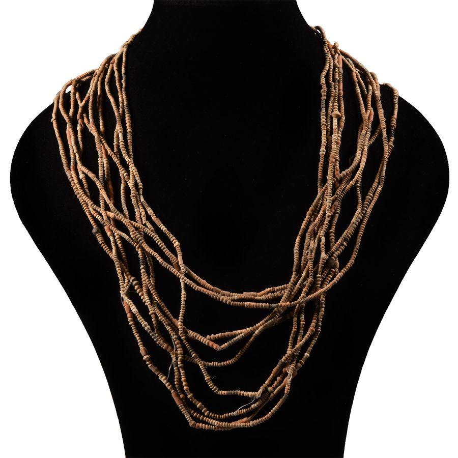 African Terracotta Bead String Group