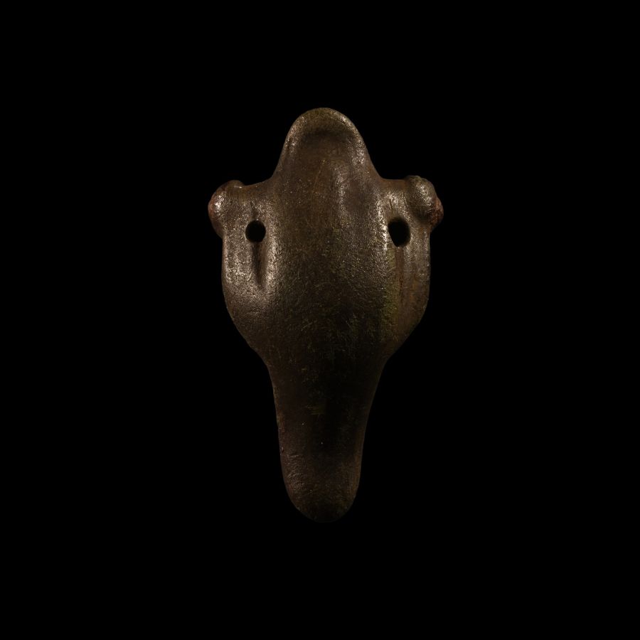Pre-Viking Bronze Proto Boar's Head Brooch