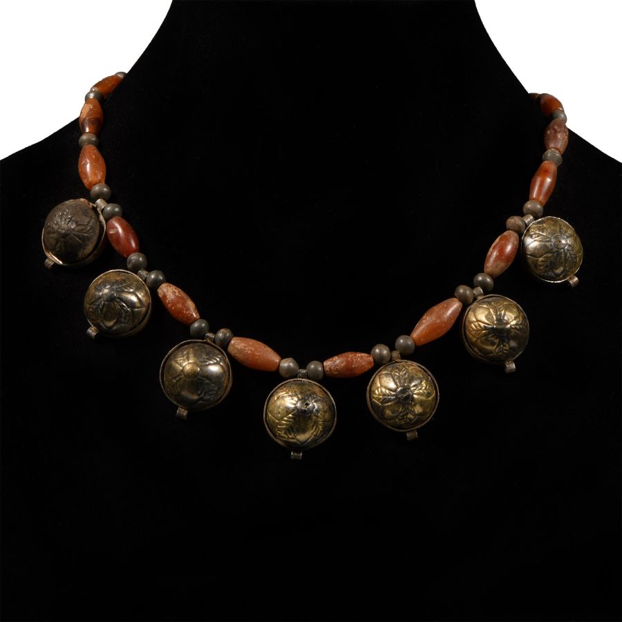 Elamite Necklace with Gilt Silver Pendants