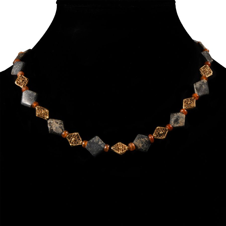 Sassanian Necklace with Gold Pendants