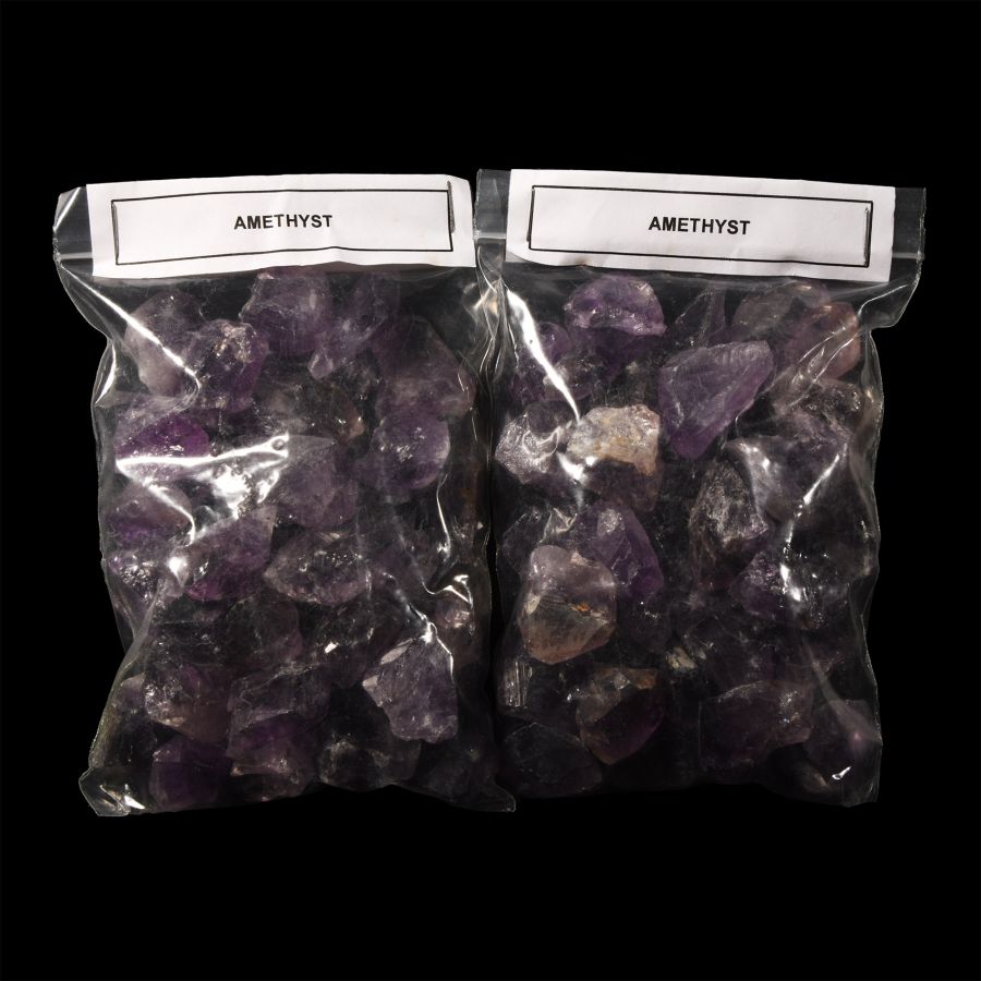 Natural History - Two Bags of Amethyst Crystal Chunks