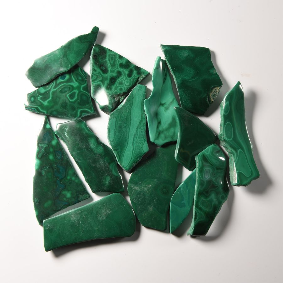 Natural History - Polished Malachite Sheet Collection [14]