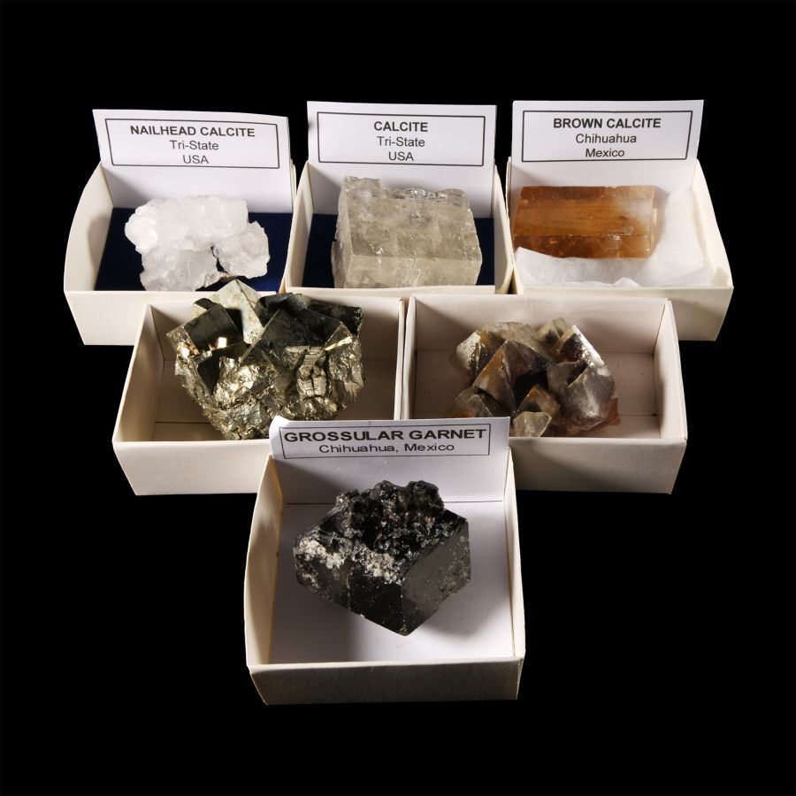 Natural History - Boxed Mixed Crystal Display Specimen Group [6]