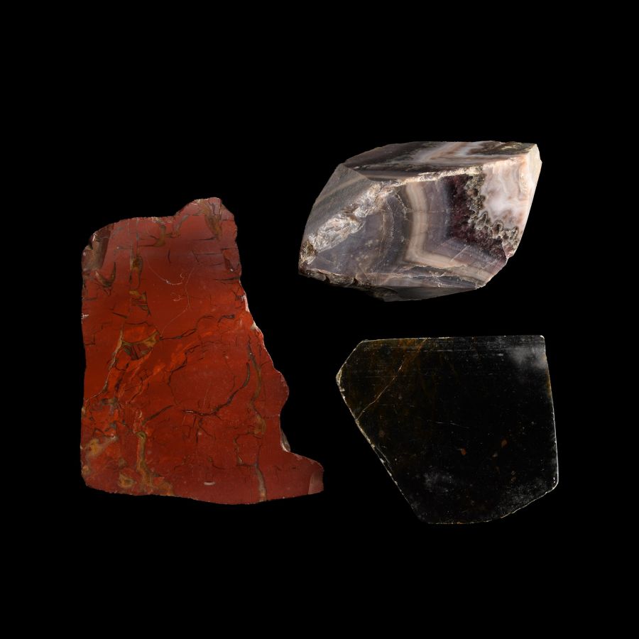 Natural History - Tiger's Eye, Red Jasper and Agate Polished Block Group [3]