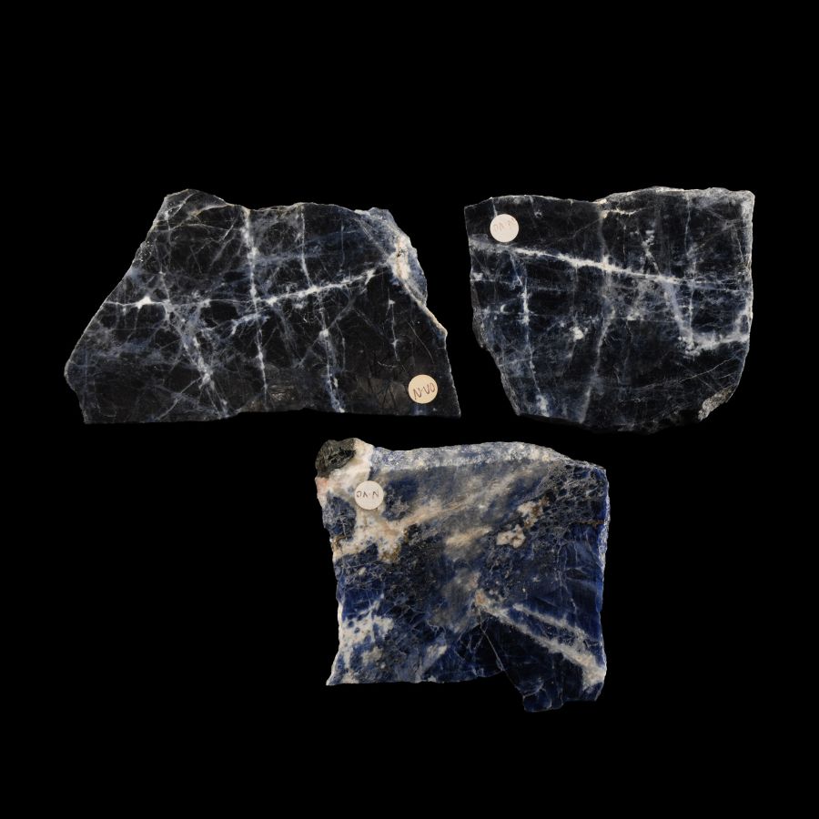 Natural History - Cut and Polished Sodalite Slab Group [3]