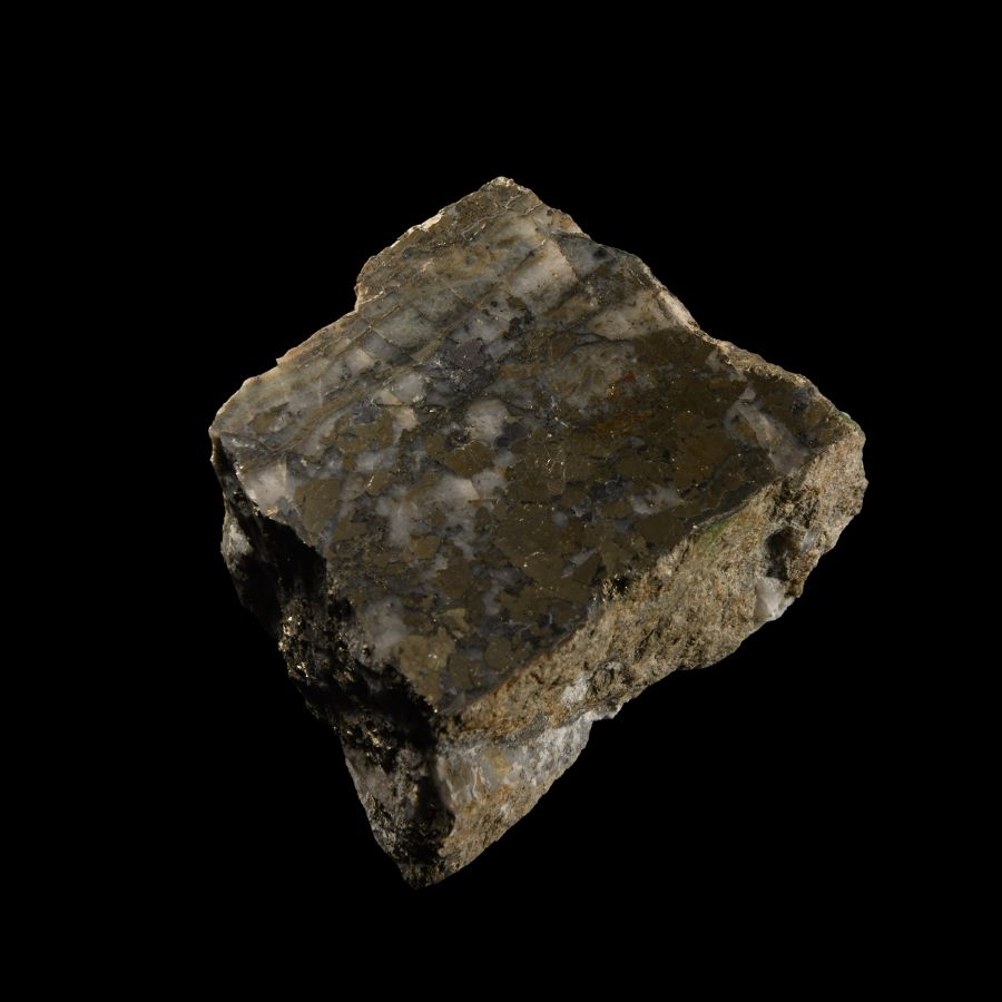Natural History - Cut and Polished Pyrite Crystal Block