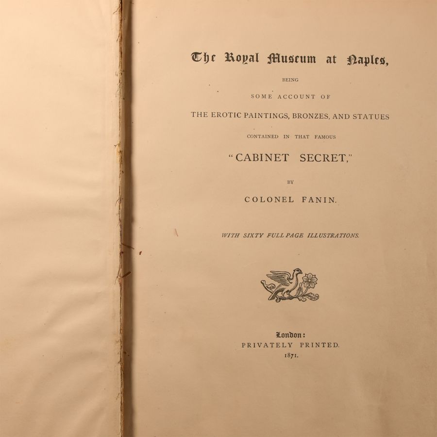 Archaeological Books - Fanin - The Royal Museum at Naples 'Secret Cabinet'