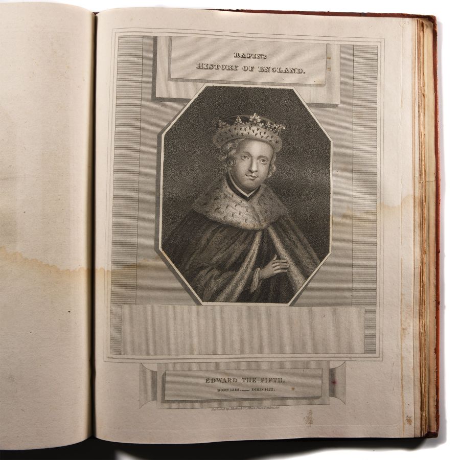 General Books - Rapin's History of England Plate Atlas in Royal Binding