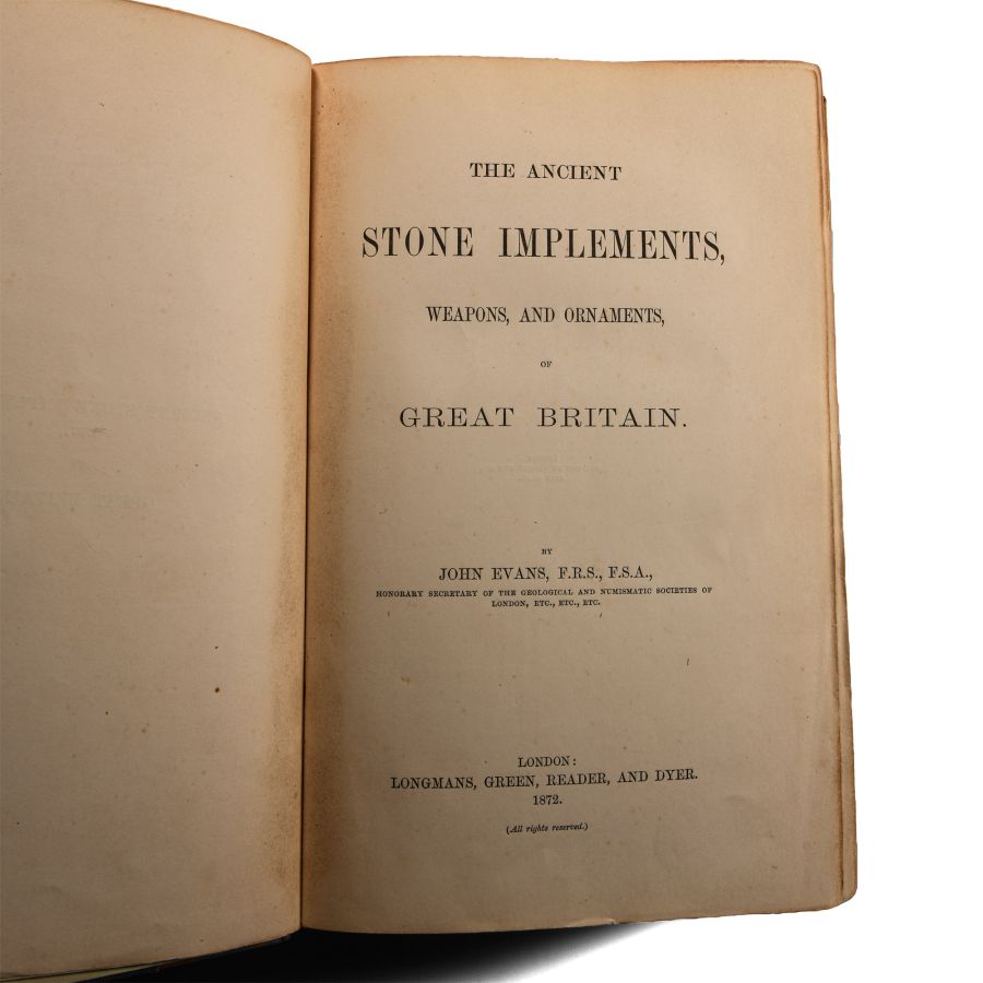 Archaeological Books - Evans - The Ancient Stone Implements, Weapons, and Ornaments, of Great Britain