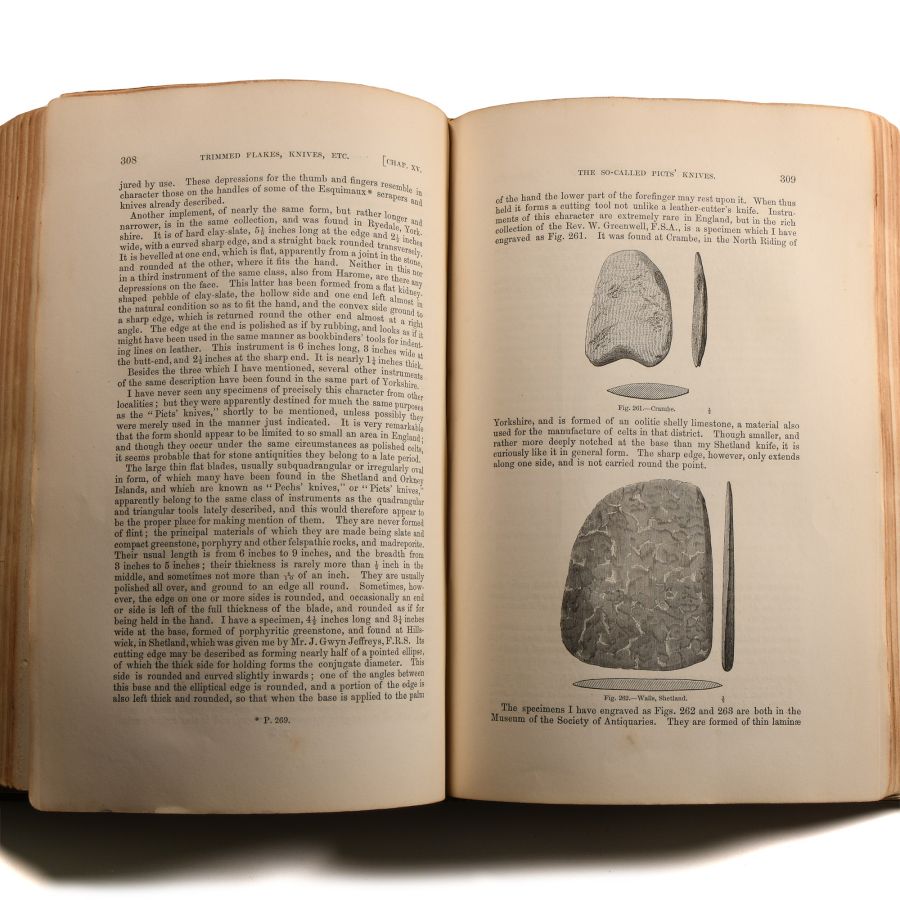 Archaeological Books - Evans - The Ancient Stone Implements, Weapons, and Ornaments, of Great Britain