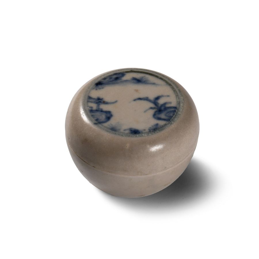 Vietnamese Hoi An Blue and White Shipwreck Lidded Pot