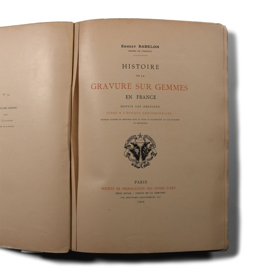 Archaeological Books - Babelon - Histoire de la Gravure sur Gemmes en France