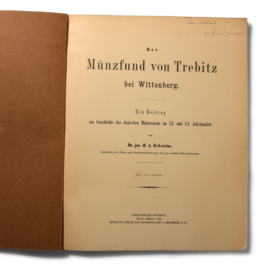 Archaeological Books - Erbstein - Der Münzfund von Trebitz bei Wittenberg