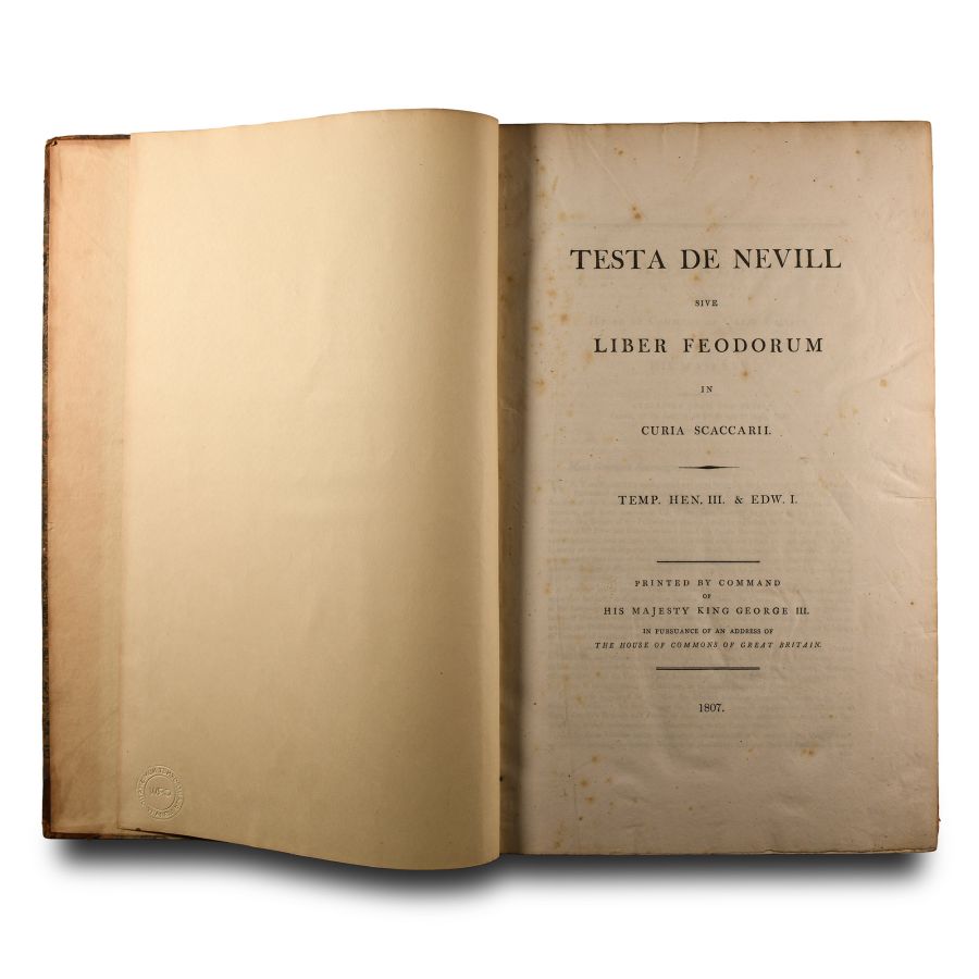 General Books - Testa de Nevill sive Liber Feodorum in Curia Scaccarii
