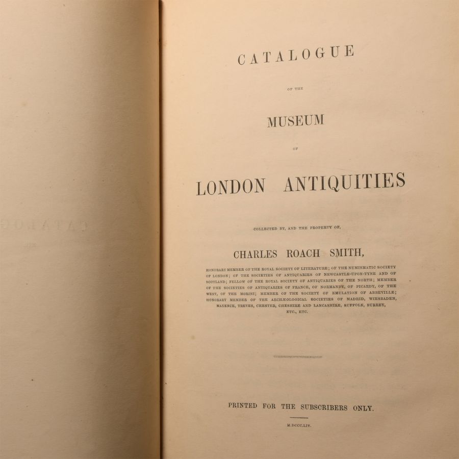 Archaeological Books - Roach Smith - Catalogue of the Museum of London Antiquities