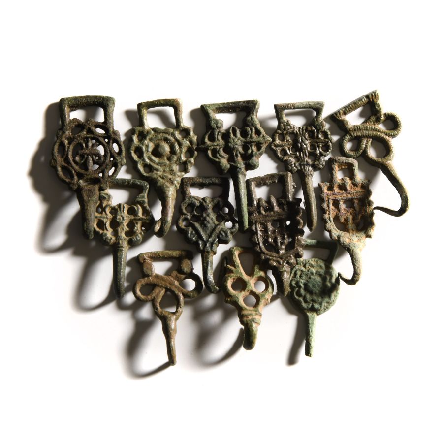 Tudor Bronze Hook Fastener Group