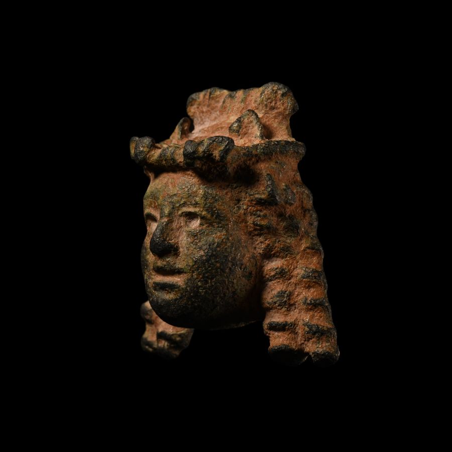 Roman Bronze Mask Appliqué