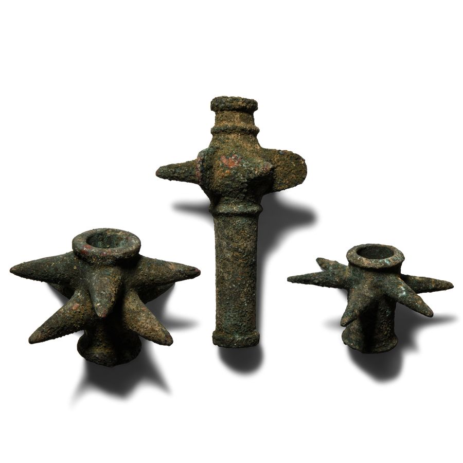 Western Asiatic Spiked Bronze Macehead Group