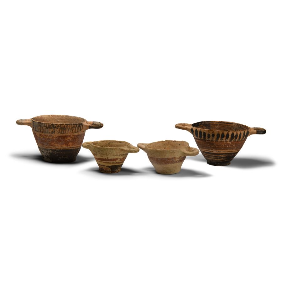 Corinthian Miniature Terracotta Skyphos Collection
