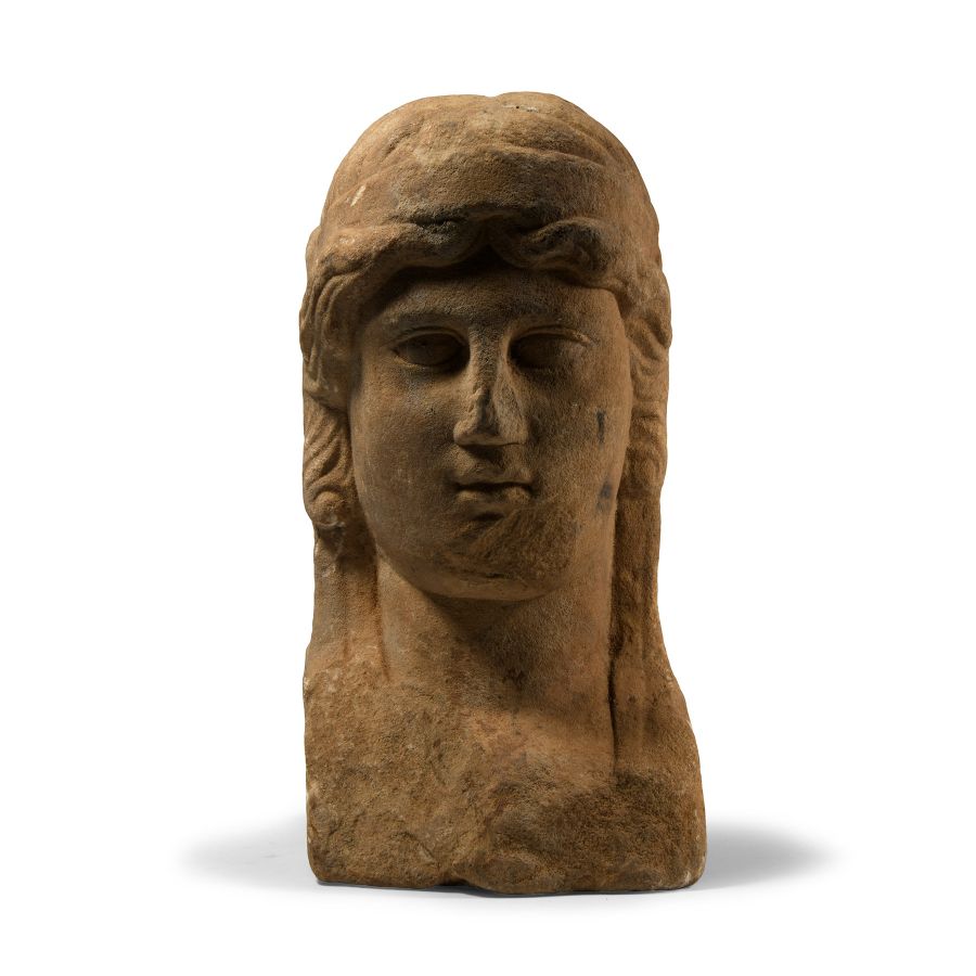 Roman Marble Janiform Herm Head of Ariadne and a Maenad