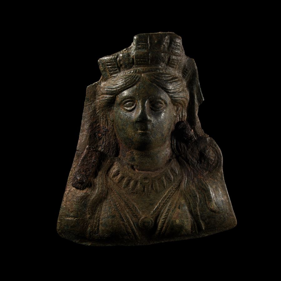 Roman Bronze Goddess Applique
