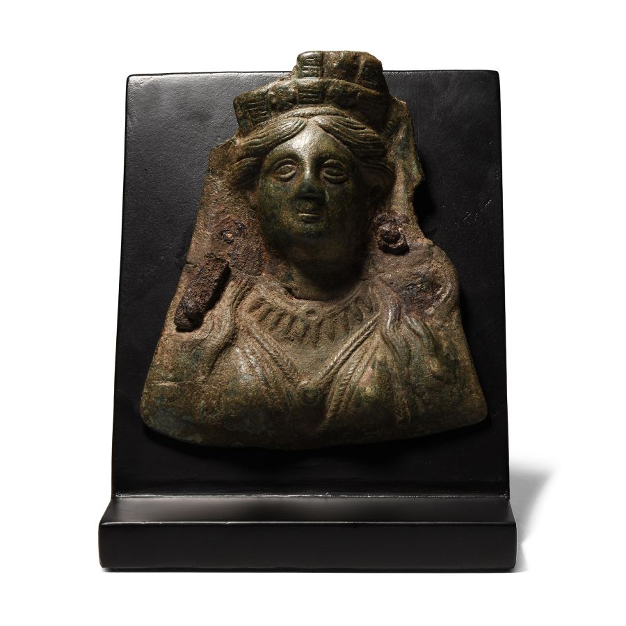 Roman Bronze Goddess Applique