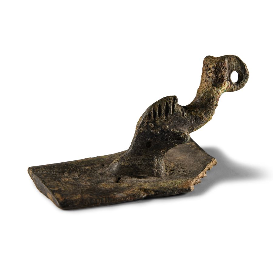 Roman Bronze Mount with Dolphin