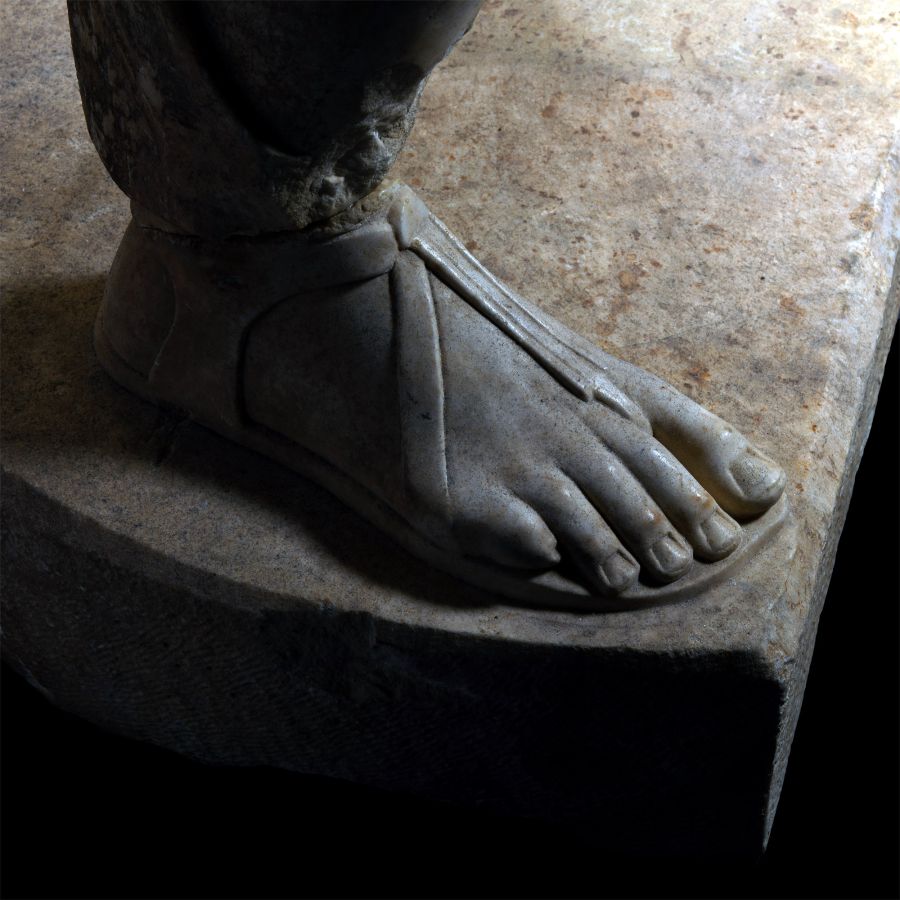 Roman Life-Size Marble Statue of an Important Magistrate