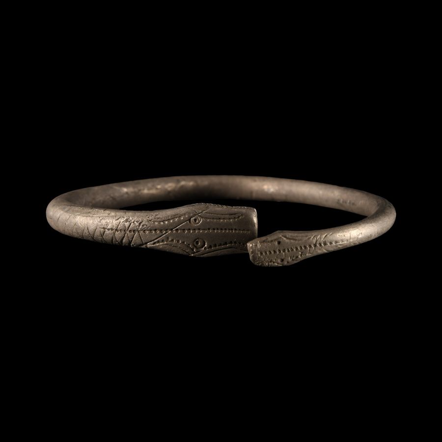 Romano-Celtic Silver Snake Bracelet