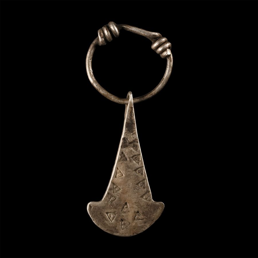 Viking Age Silver Axehead Pendant