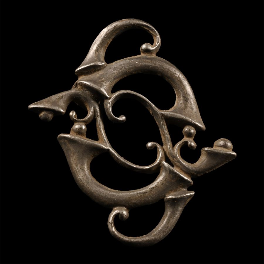 Roman Silver Trumpet Whorl Brooch